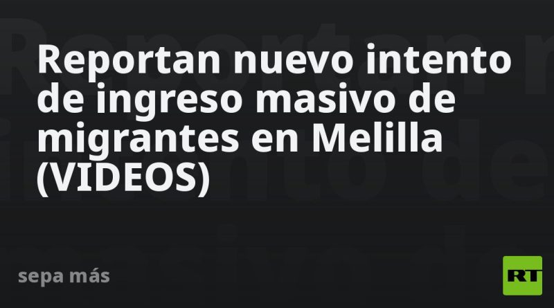 Reportan nuevo intento de ingreso masivo de migrantes en Melilla (VIDEOS)