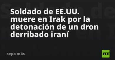 Soldado de EE.UU. muere en Irak por la detonación de un dron derribado iraní