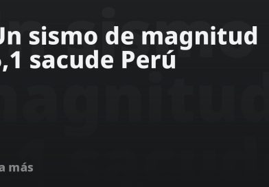 Un sismo de magnitud 5,1 sacude Perú