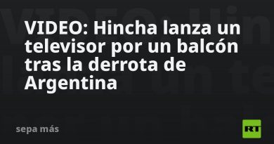 VIDEO: Hincha lanza un televisor por un balcón tras la derrota de Argentina