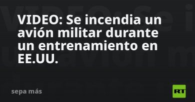 VIDEO: Se incendia un avión militar durante un entrenamiento en EE.UU.