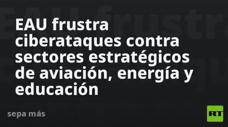 EAU frustra ciberataques contra sectores estratégicos de aviación, energía y educación