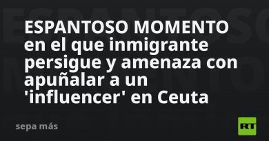 ESPANTOSO MOMENTO en el que inmigrante persigue y amenaza con apuñalar a un 'influencer' en Ceuta