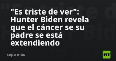 "Es triste de ver": Hunter Biden revela que el cáncer de su padre se está extendiendo
