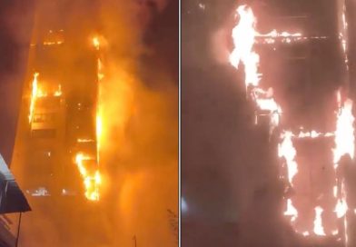 IMPACTANTES IMÁGENES: Masivo incendio consume por completo un edificio