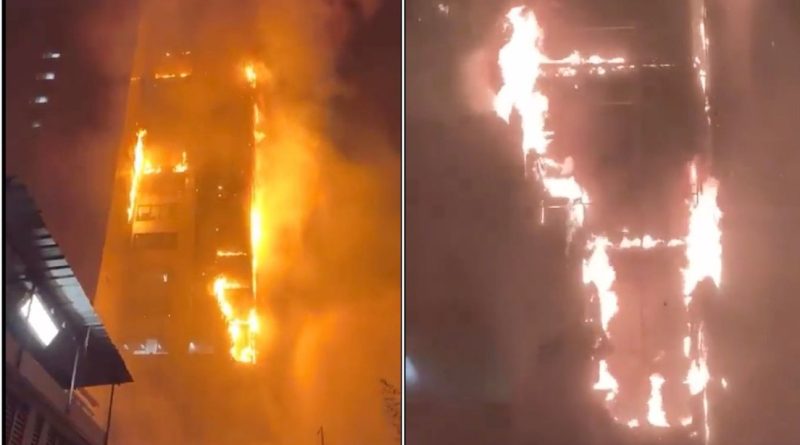 IMPACTANTES IMÁGENES: Masivo incendio consume por completo un edificio