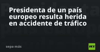 Presidenta de un país europeo resulta herida en accidente de tráfico