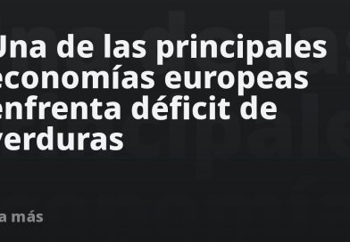 Una de las principales economías europeas enfrenta déficit de verduras