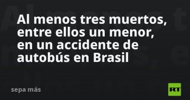 Al menos tres muertos, entre ellos un menor, en un accidente de autobús en Brasil