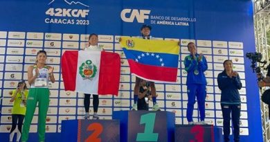 Podium maratón CAF de Caracas 2023