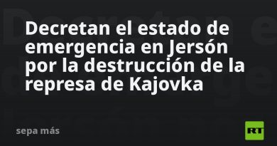 Decretan el estado de emergencia en Jersón por la destrucción de la represa de Kajovka