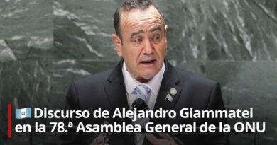 Giammattei dice ante la ONU que entregará el poder "a quien resultó electo" en Guatemala