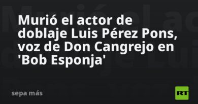 Murió el actor de doblaje Luis Pérez Pons, voz de Don Cangrejo en 'Bob Esponja'