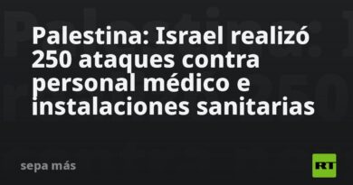Palestina: Israel realizó 250 ataques contra personal médico e instalaciones sanitarias