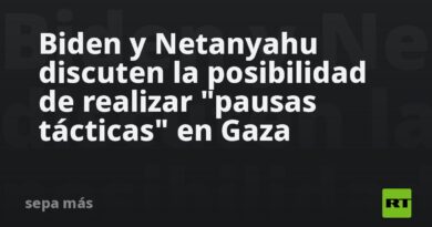 Biden y Netanyahu discuten la posibilidad de realizar "pausas tácticas" en Gaza