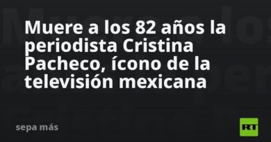 Muere a los 82 años la periodista Cristina Pacheco, ícono de la televisión mexicana