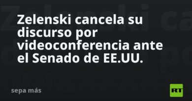 Zelenski cancela su discurso por videoconferencia ante el Senado de EE.UU.
