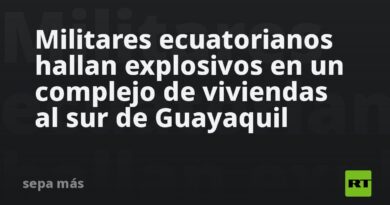 Militares ecuatorianos hallan explosivos en un complejo de viviendas al sur de Guayaquil