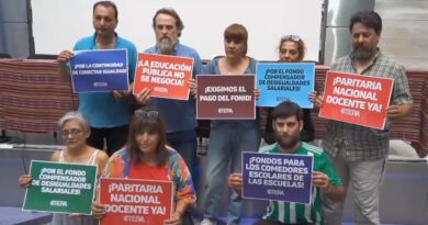 Sindicato de trabajadores de la educación en Argentina anuncia paro general para el próximo lunes