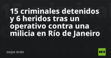 15 criminales detenidos y 6 heridos tras un operativo contra una milicia en Río de Janeiro