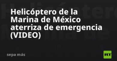 Helicóptero de la Marina de México aterriza de emergencia (VIDEO)