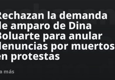 Rechazan la demanda de amparo de Dina Boluarte para anular denuncias por muertos en protestas