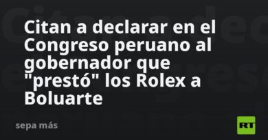 Citan a declarar en el Congreso peruano al gobernador que "prestó" los Rolex a Boluarte