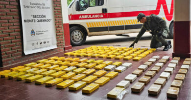 Hallan 134 kilos de cocaína en una ambulancia falsa en Argentina (VIDEO)